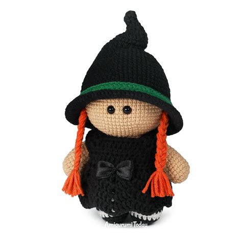Whimsical crochet witch doll